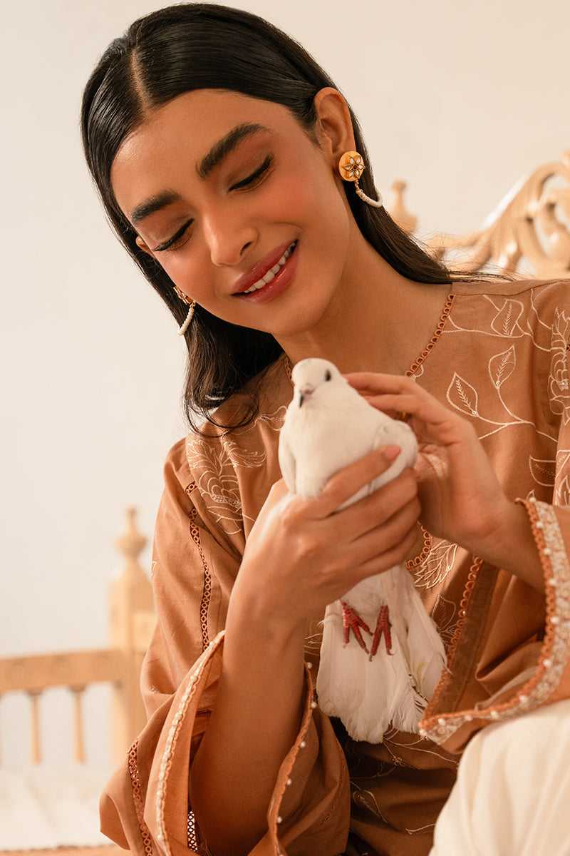 Cross Stitch | Mahiri Embroidered Lawn 24 | RUSTIC BROWN - Official Cross Stitch stockist in UK - Sakeena London