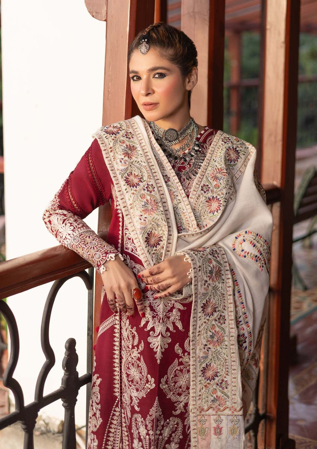 Winter Collection - Maryam Hussain - Winter Shawl 24 - D#8 - Jade