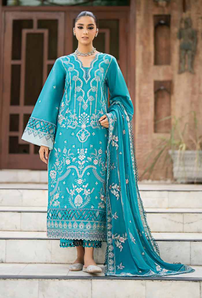 Humdum | Selin Lawn 25 | Selin - D01 - Official Humdum stockist in UK - Sakeena London