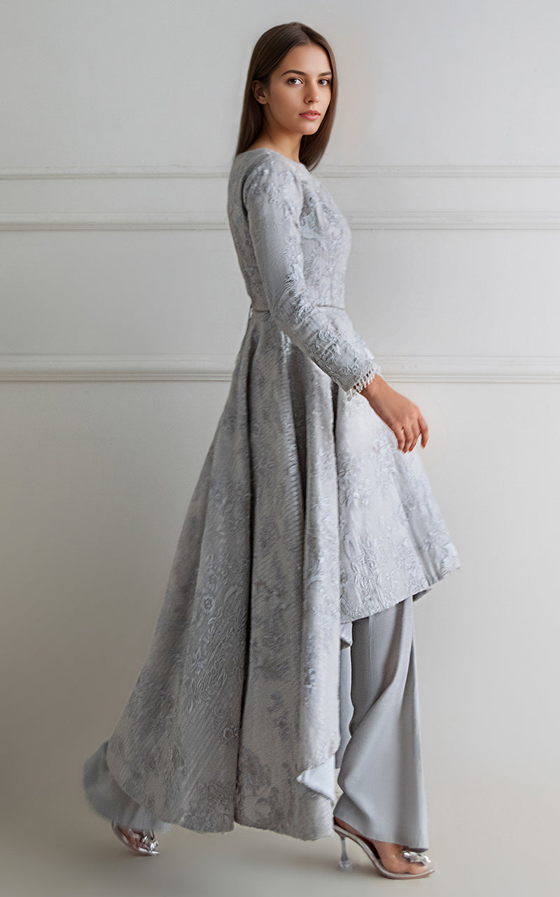 Threads and Motifs | Formal Dresses 25 | Organza Embroidered Dress - Official Threads and Motifs stockist in UK - Sakeena London