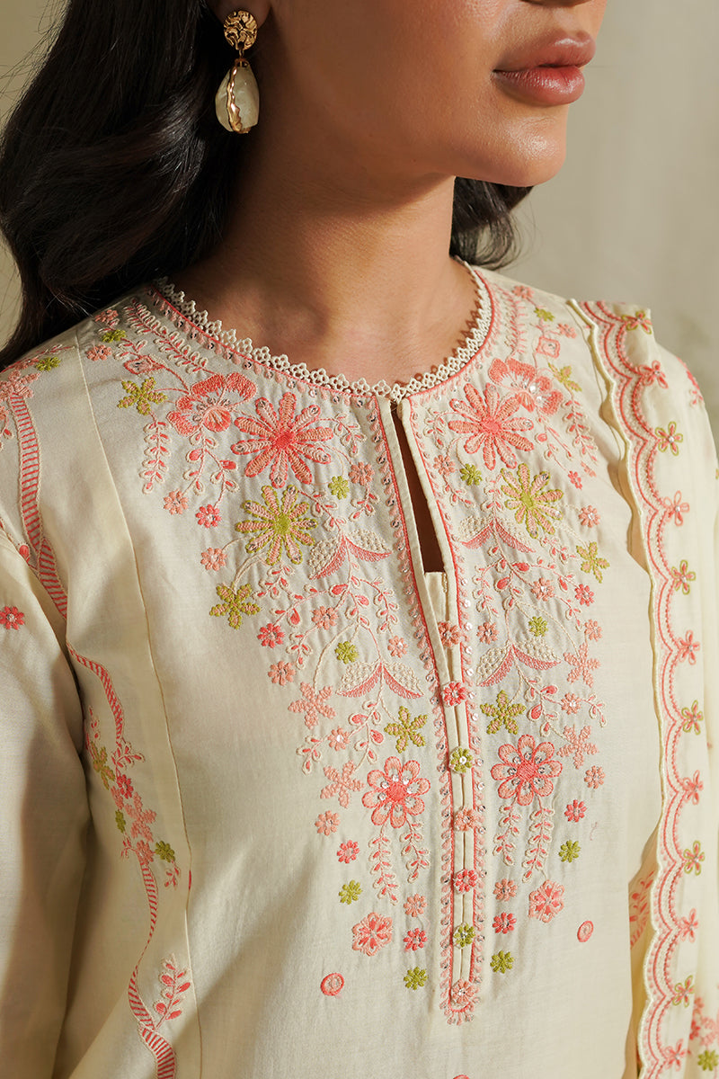 Cross Stitch | Mahiri Embroidered Lawn 24 | IVORY BLOSSOM - Official Cross Stitch stockist in UK - Sakeena London