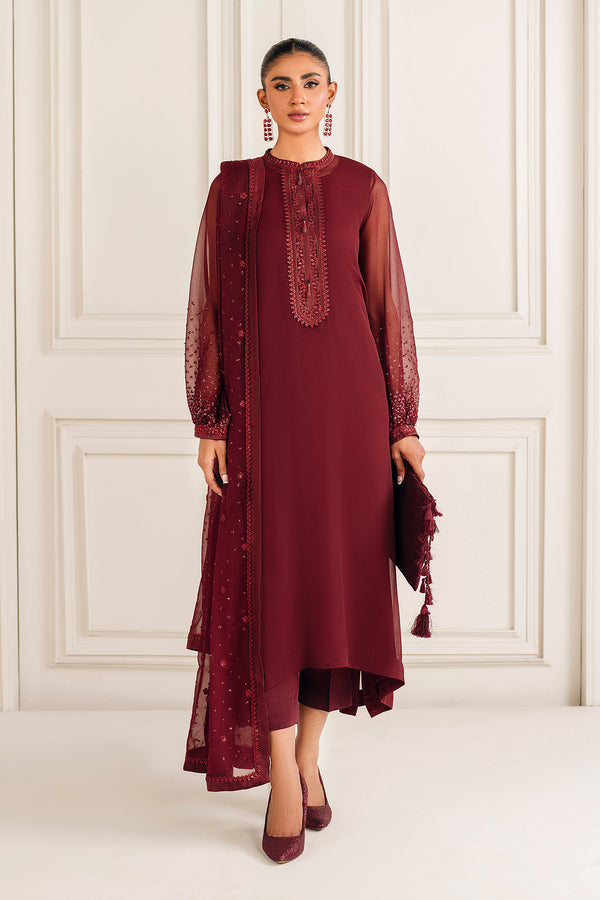 Baroque | Luxury Pret 25 | EMBROIDERED CHIFFON PR-1136 - Official Baroque stockist in UK - Sakeena London