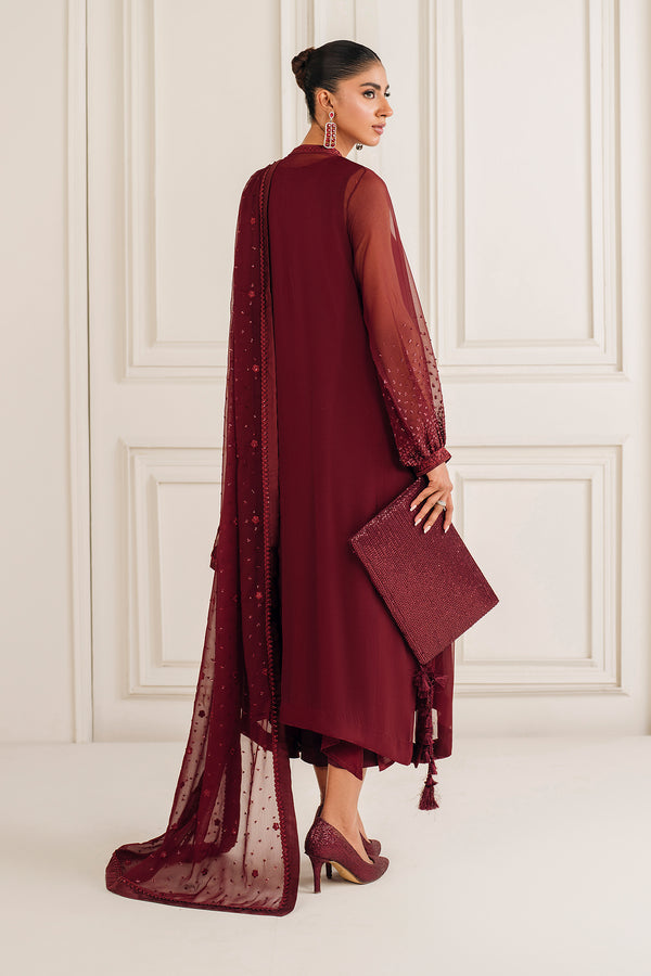 Baroque | Luxury Pret 25 | EMBROIDERED CHIFFON PR-1136 - Official Baroque stockist in UK - Sakeena London