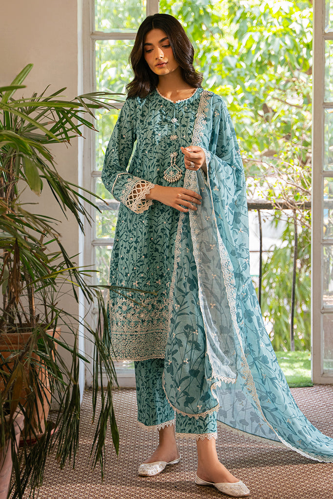 Cross Stitch | Mahiri Embroidered Lawn 24 | MINTY MEADOW - Official Cross Stitch stockist in UK - Sakeena London