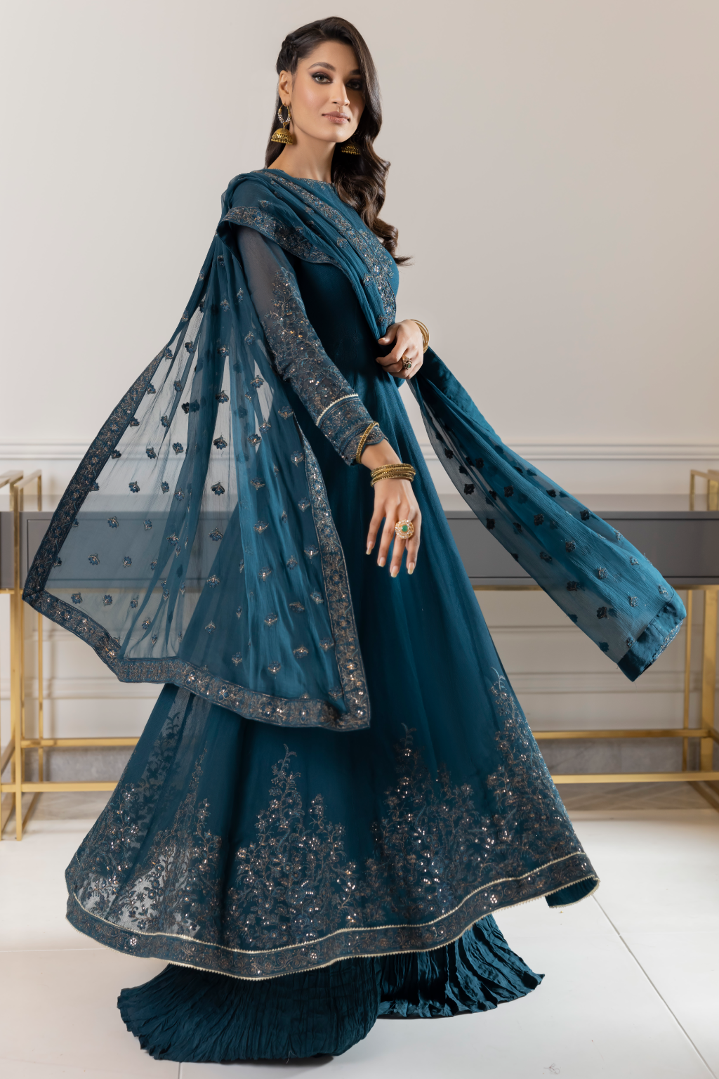 Iznik | Ready to Wear | IP-169 - BLUE DELPHINIUM - Official Iznik stockist in UK - Sakeena London