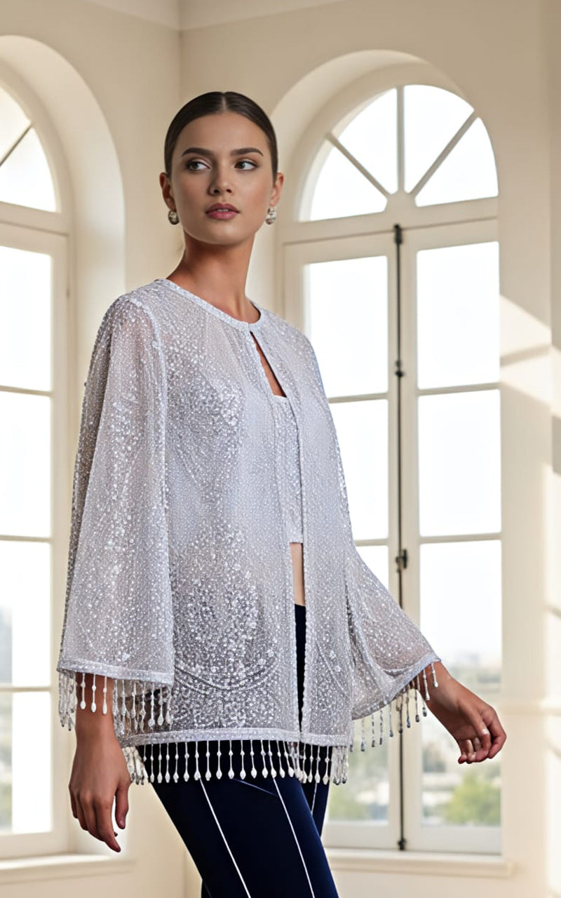 Threads and Motifs | Formal Dresses 25 | Embroidered Jacket - Official Threads and Motifs stockist in UK - Sakeena London