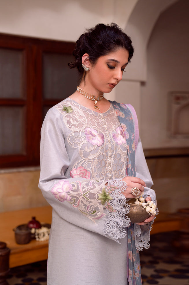 Fozia Khalid | Kahani Silk Luxury Dresses | Yasmeen - Official Fozia Khalid stockist in UK - Sakeena London