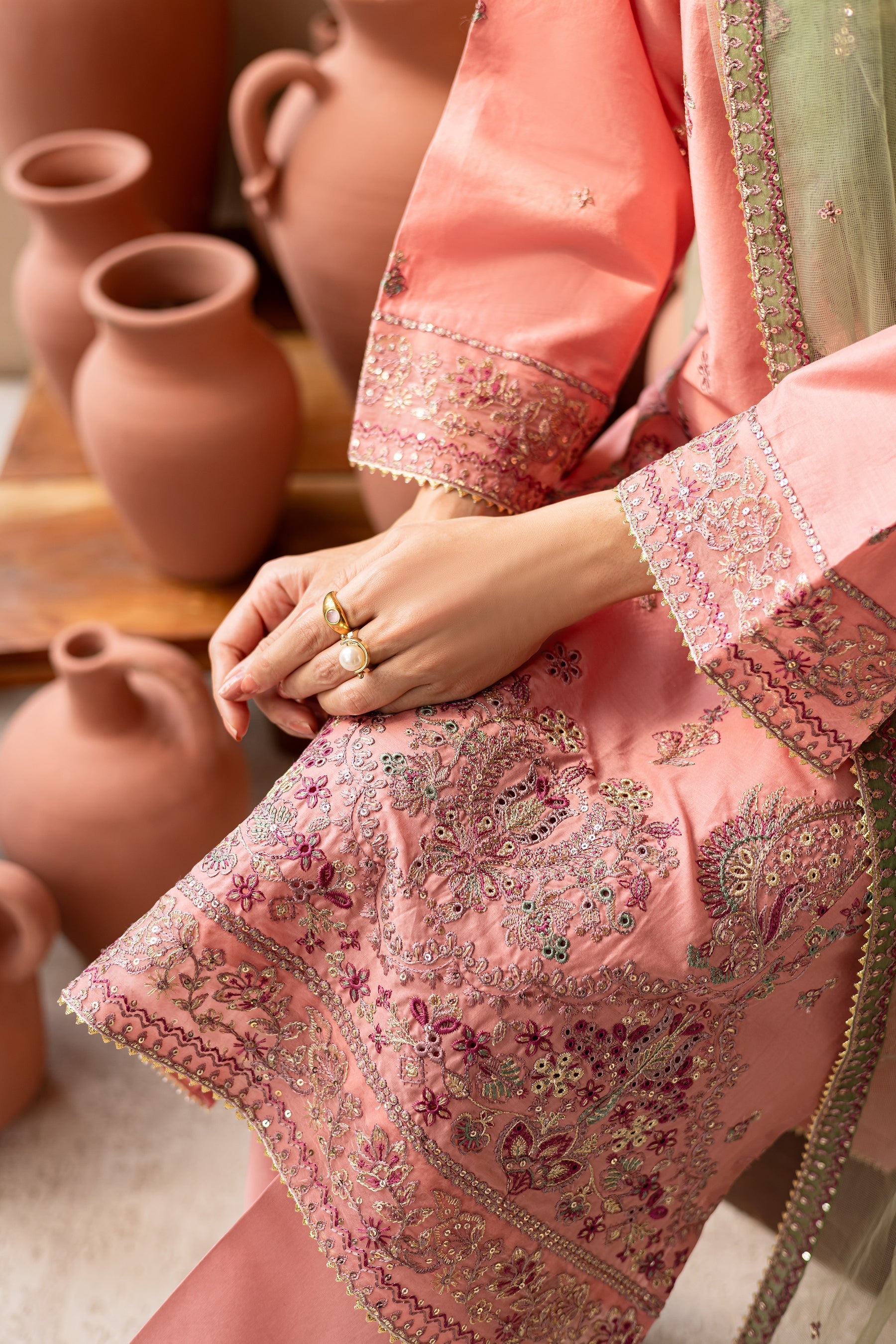 Batik | Nyra Embroidered Summer Solids | Anastasia - Official Batik stockist in UK - Sakeena London
