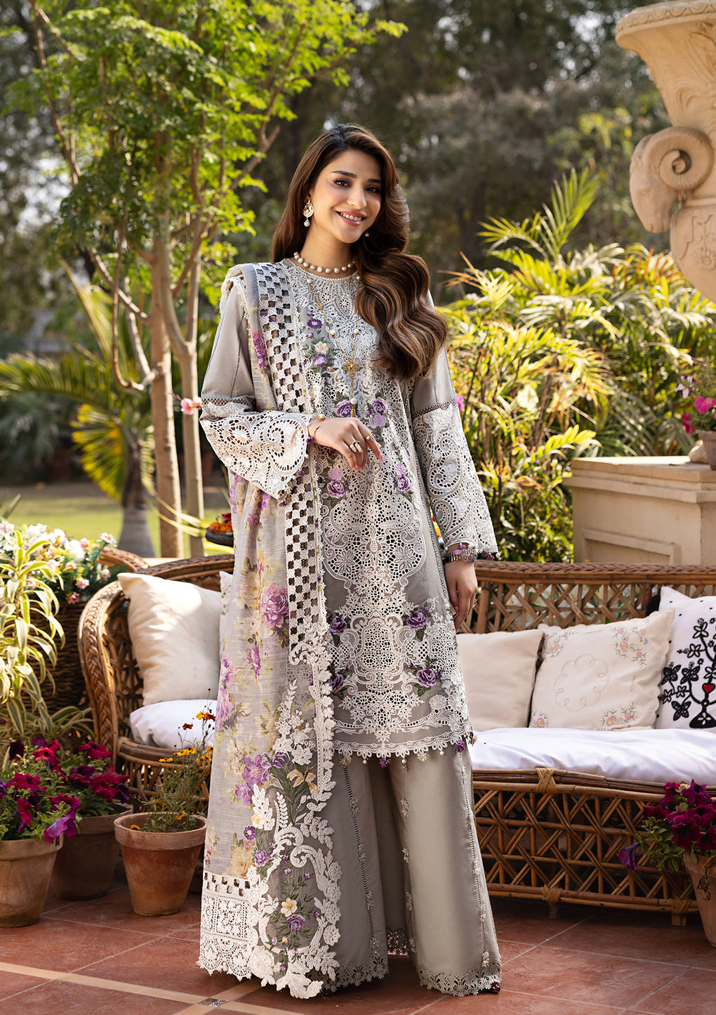 Elaf Premium | Luxury Lawn 25 | ELM-05 RAMSHA - Official Elaf Premium stockist in UK - Sakeena London