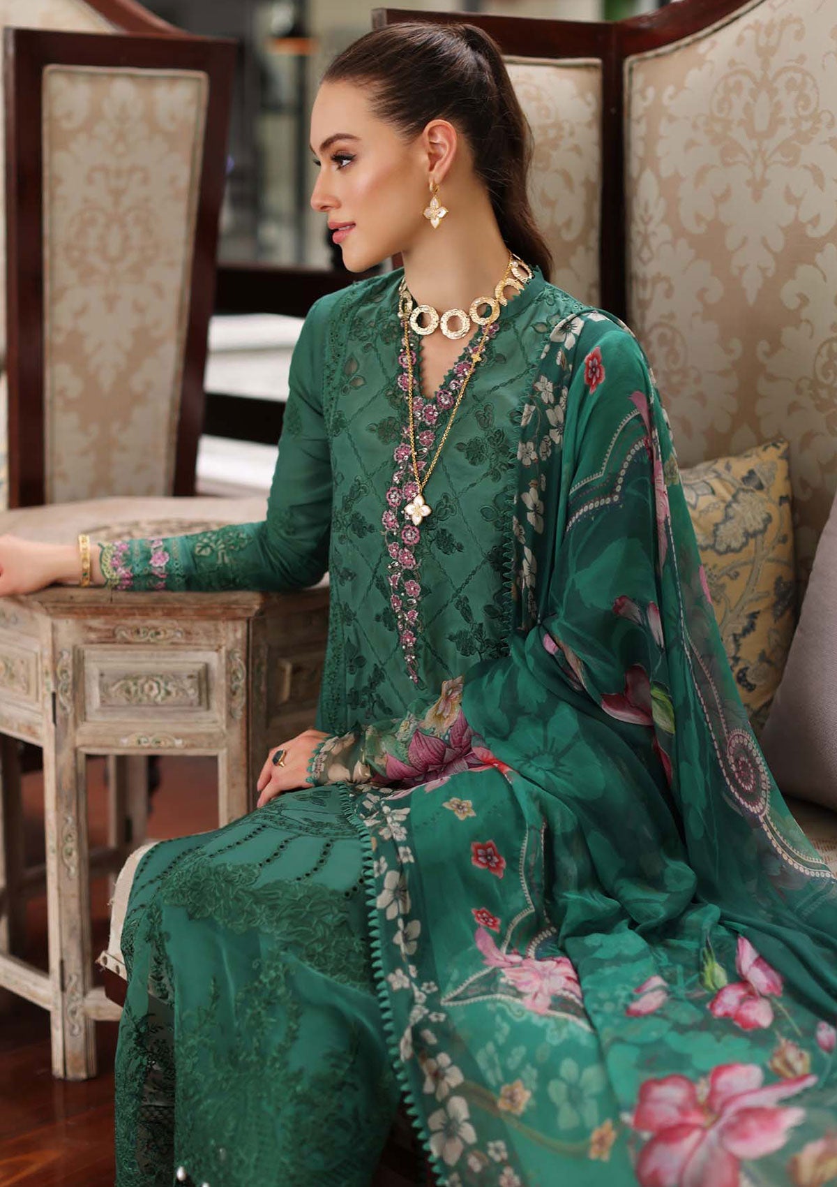 Lawn Collection - Noor - Saadia Asad - Luxe Chikankari - NSC24#4-A