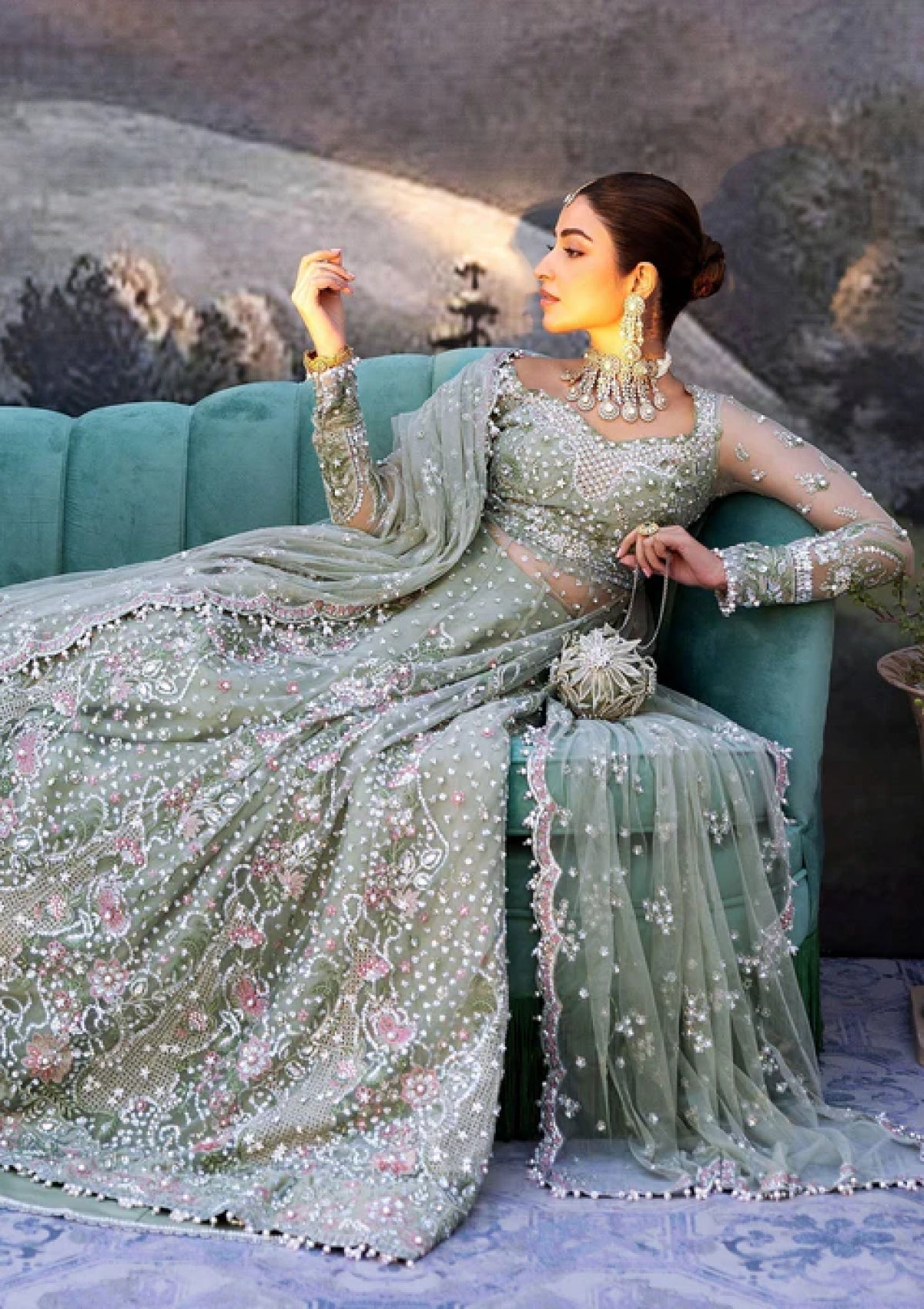 Formals - Sadaf Fawad Khan - Sirra - Festive 25 - SEAFOAM