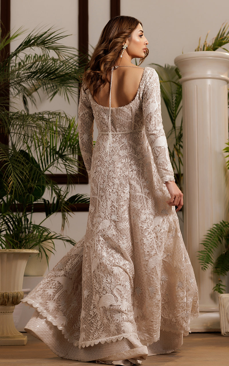 Threads and Motifs | Formal Dresses 25 | Net Embroidered Dress - Official Threads and Motifs stockist in UK - Sakeena London