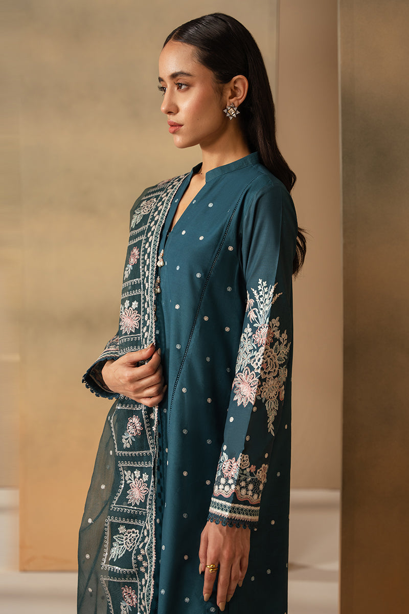 Cross Stitch | Mahiri Embroidered Lawn 24 | MIDNIGHT BLOOM - Official Cross Stitch stockist in UK - Sakeena London