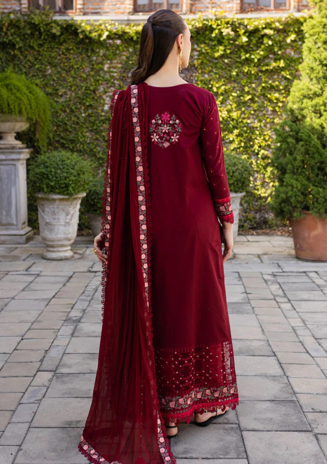 Lawn - Marjjan - Ruhi - Unstitched 25 - MLL-03 A (MAROON)