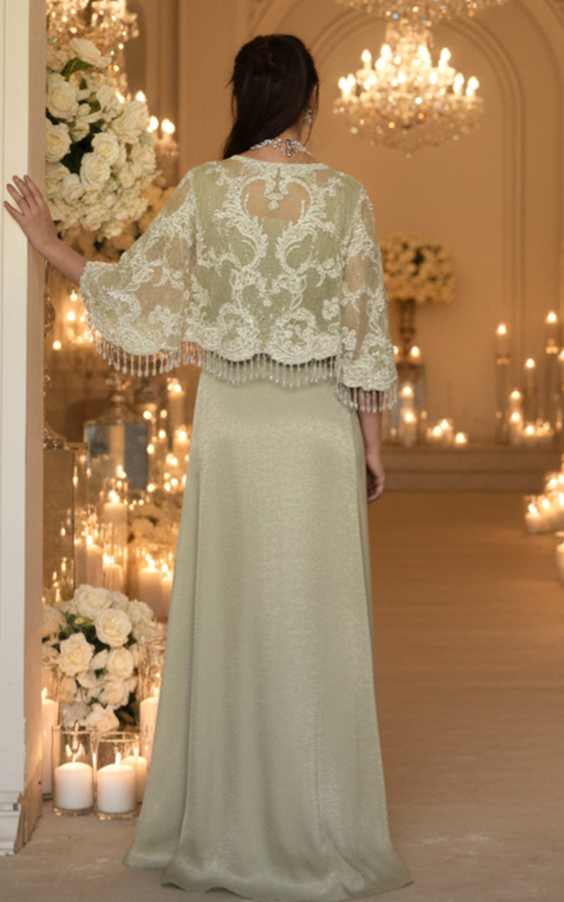 Threads and Motifs | Formal Dresses 25 | Embroidered Jacket With Dress - Official Threads and Motifs stockist in UK - Sakeena London