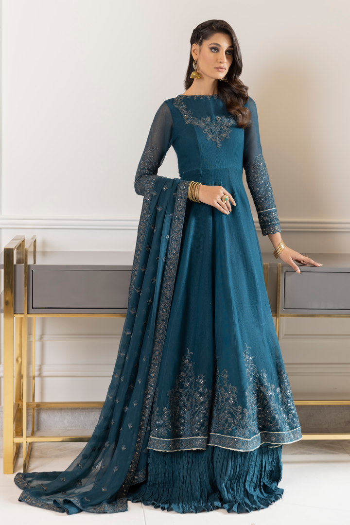 Iznik | Ready to Wear | IP-169 - BLUE DELPHINIUM - Official Iznik stockist in UK - Sakeena London