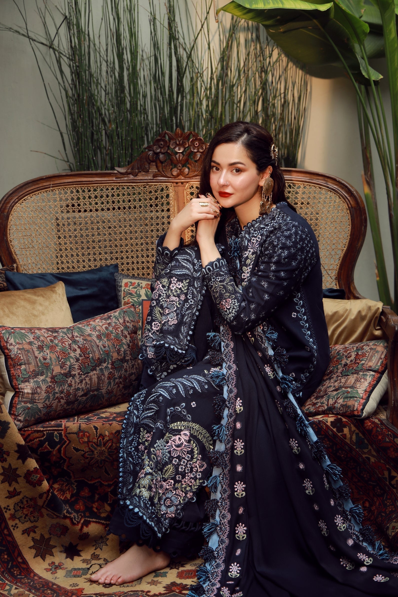 Maryam Hussain | Winter Shawl 25 | Roohi - Official Maryam Hussain stockist in UK - Sakeena London