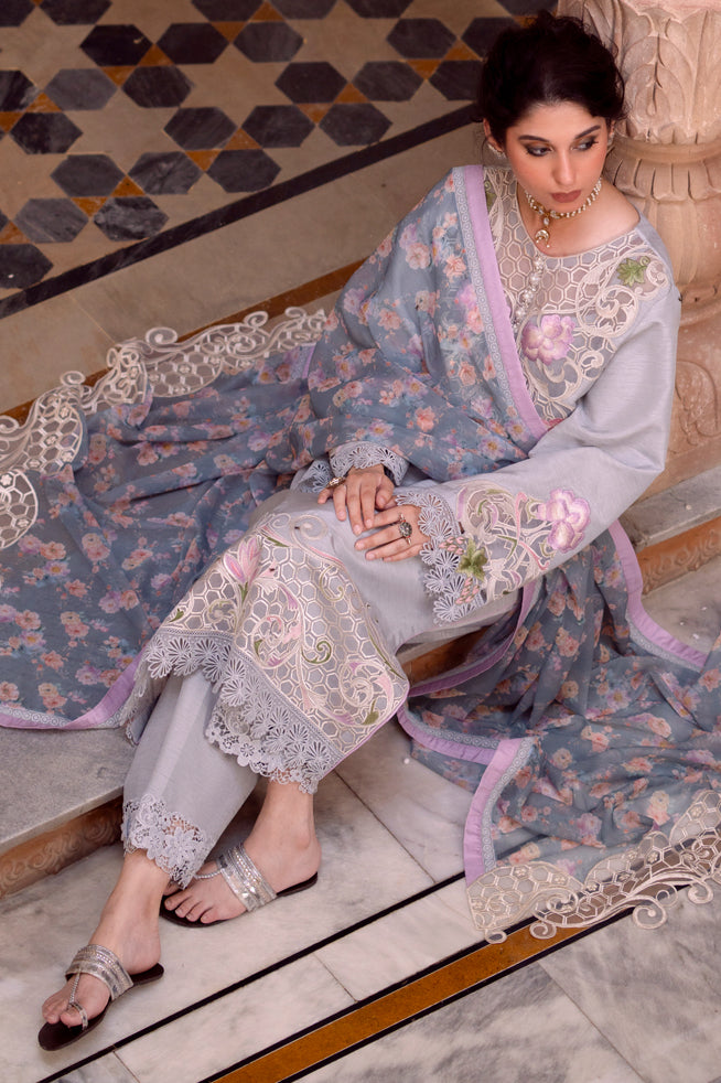 Fozia Khalid | Kahani Silk Luxury Dresses | Yasmeen - Official Fozia Khalid stockist in UK - Sakeena London