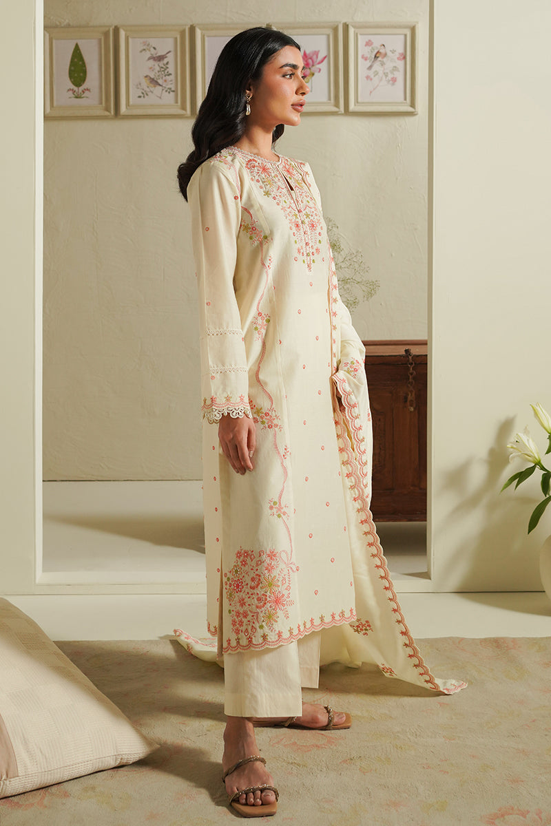 Cross Stitch | Mahiri Embroidered Lawn 24 | IVORY BLOSSOM - Official Cross Stitch stockist in UK - Sakeena London