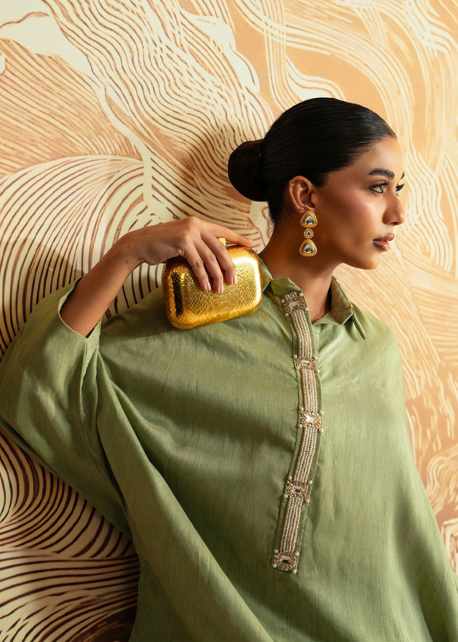Mahgul | Whispers of Silk | Peridot Glow - Official Mahgul stockist in UK - Sakeena London