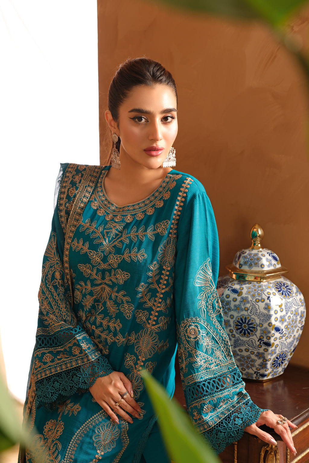 Johra | Shah Jahan Embroidered Viscose | JH-264-SJ - Official Johra stockist in UK - Sakeena London