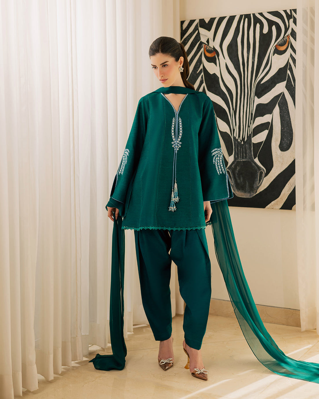 Sadaf Fawad Khan | Eva Luxury Pret 26 | Viridian