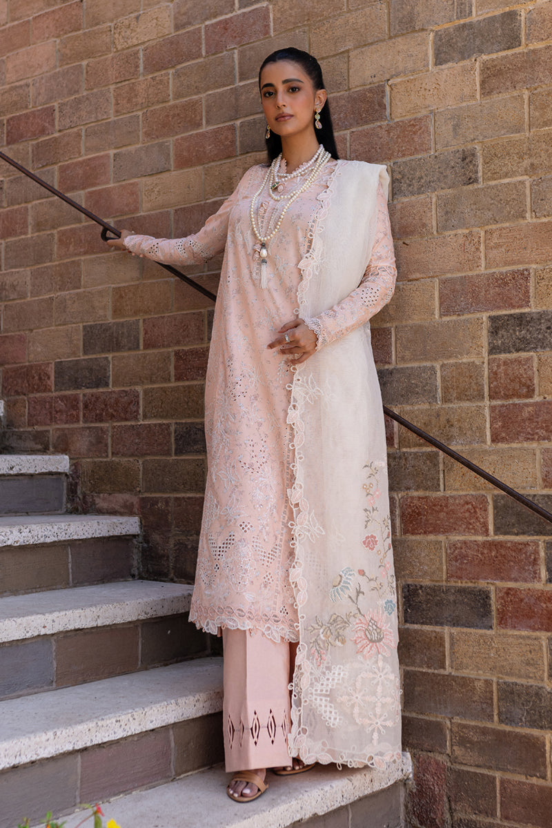 Qalamkar | Q Line Lawn 25 | QM-12 Miso - Official Qalamkar stockist in UK - Sakeena London