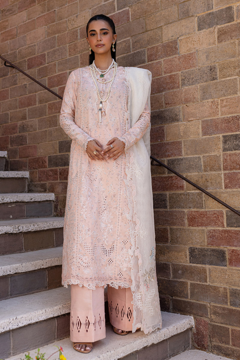 Qalamkar | Q Line Lawn 25 | QM-12 Miso - Official Qalamkar stockist in UK - Sakeena London