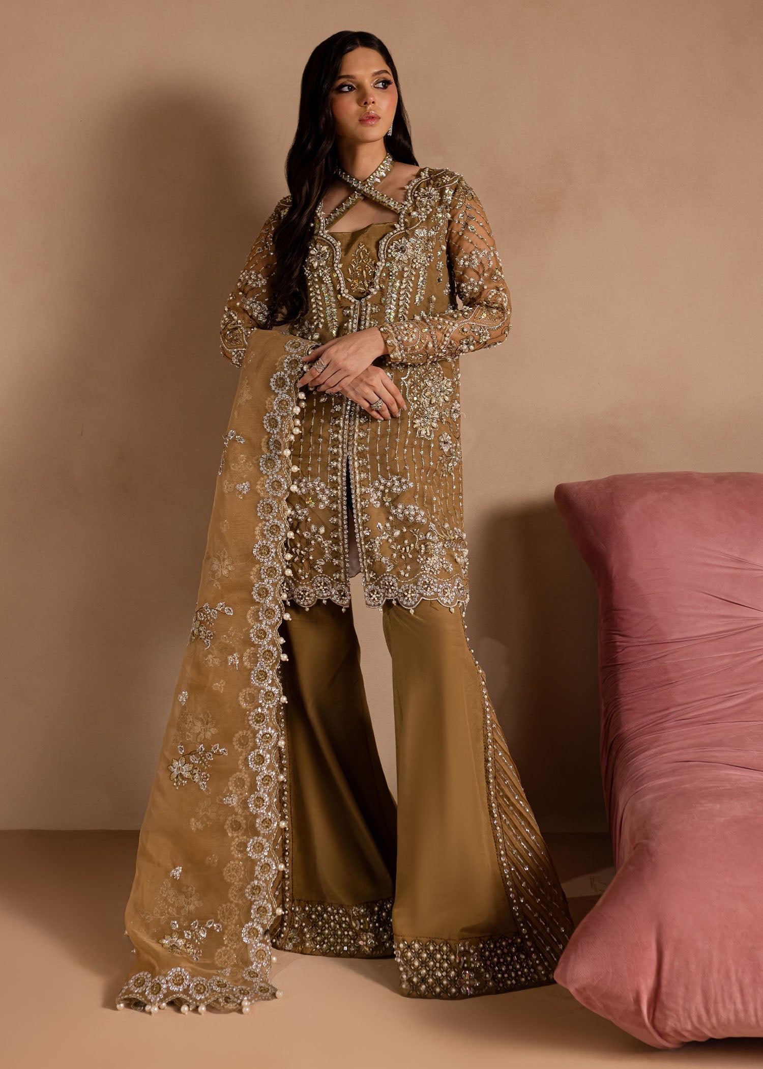 Maria Osama Khan | Lamhay Wedding Festive | Sabahat - Official Farasha stockist in UK - Sakeena London