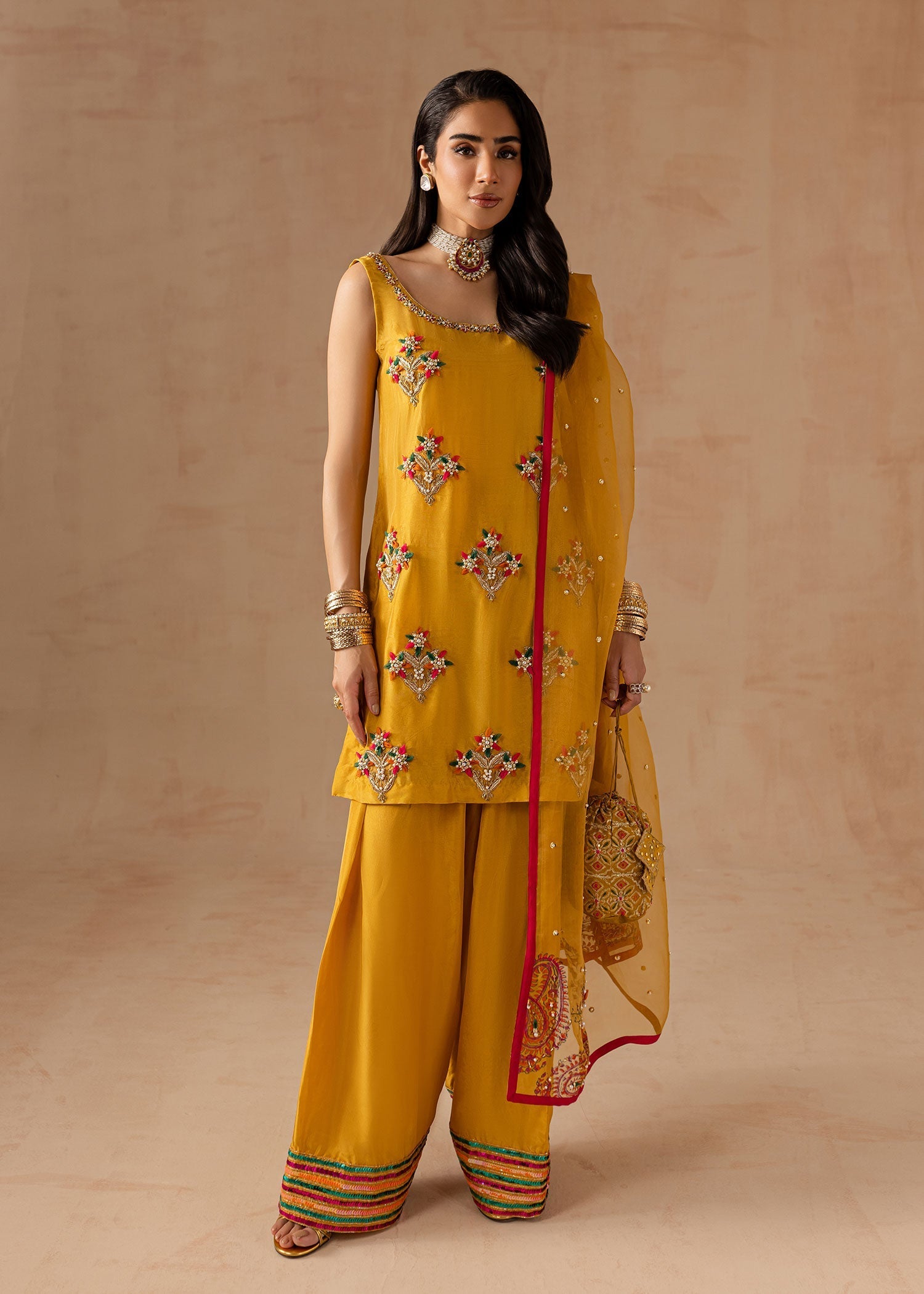 Maria Osama Khan | Noir Bliss Luxury Formals | Marigold Muse - Official Maria Osama Khan stockist in UK - Sakeena London