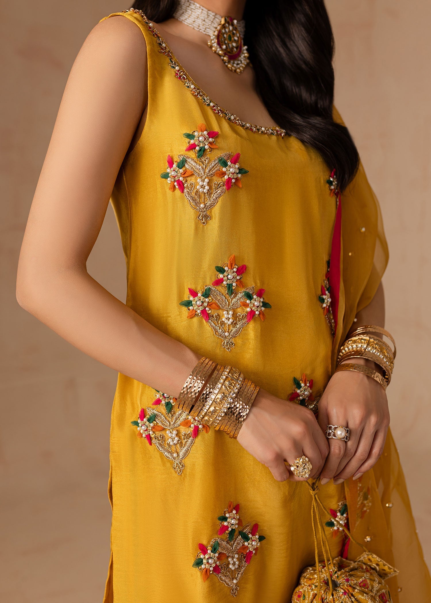 Maria Osama Khan | Noir Bliss Luxury Formals | Marigold Muse - Official Maria Osama Khan stockist in UK - Sakeena London