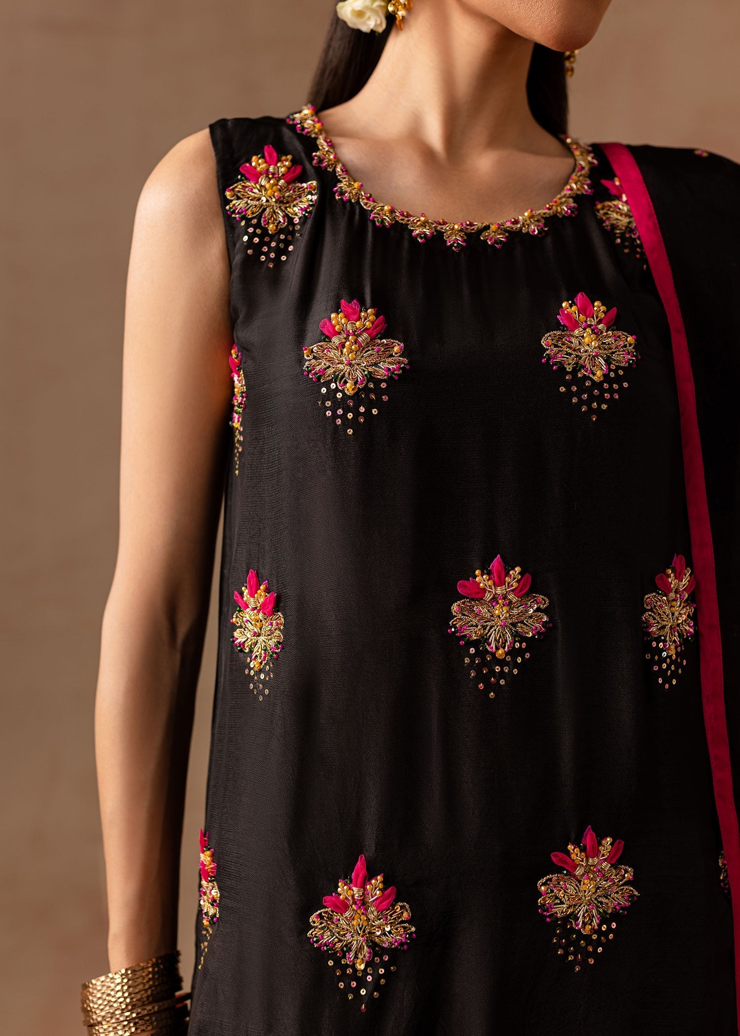 Maria Osama Khan | Noir Bliss Luxury Formals | Charcoal Charm - Official Maria Osama Khan stockist in UK - Sakeena London