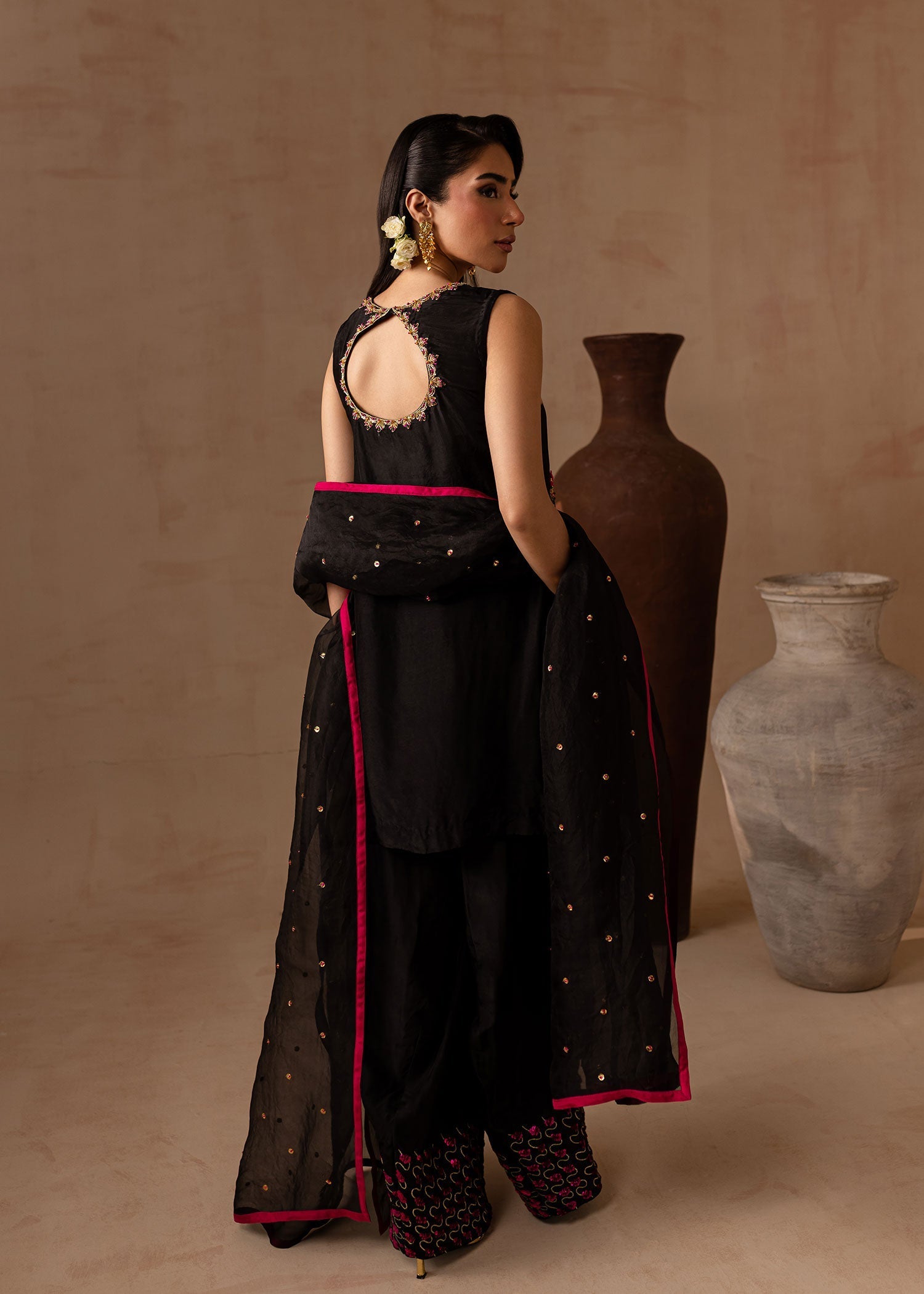 Maria Osama Khan | Noir Bliss Luxury Formals | Charcoal Charm - Official Maria Osama Khan stockist in UK - Sakeena London