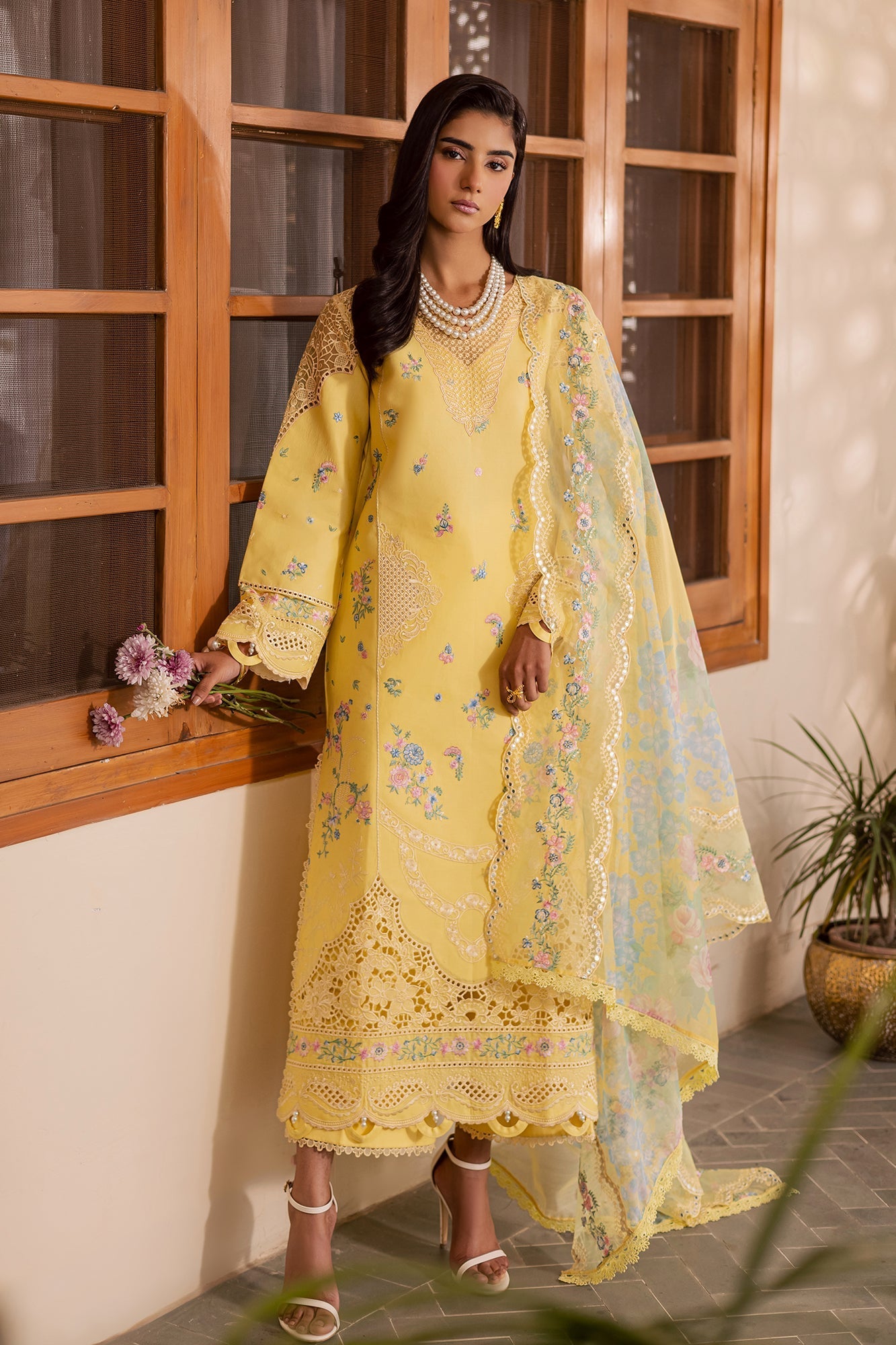 Rajbari | Selene Premium Festive Lawn | Ayzel