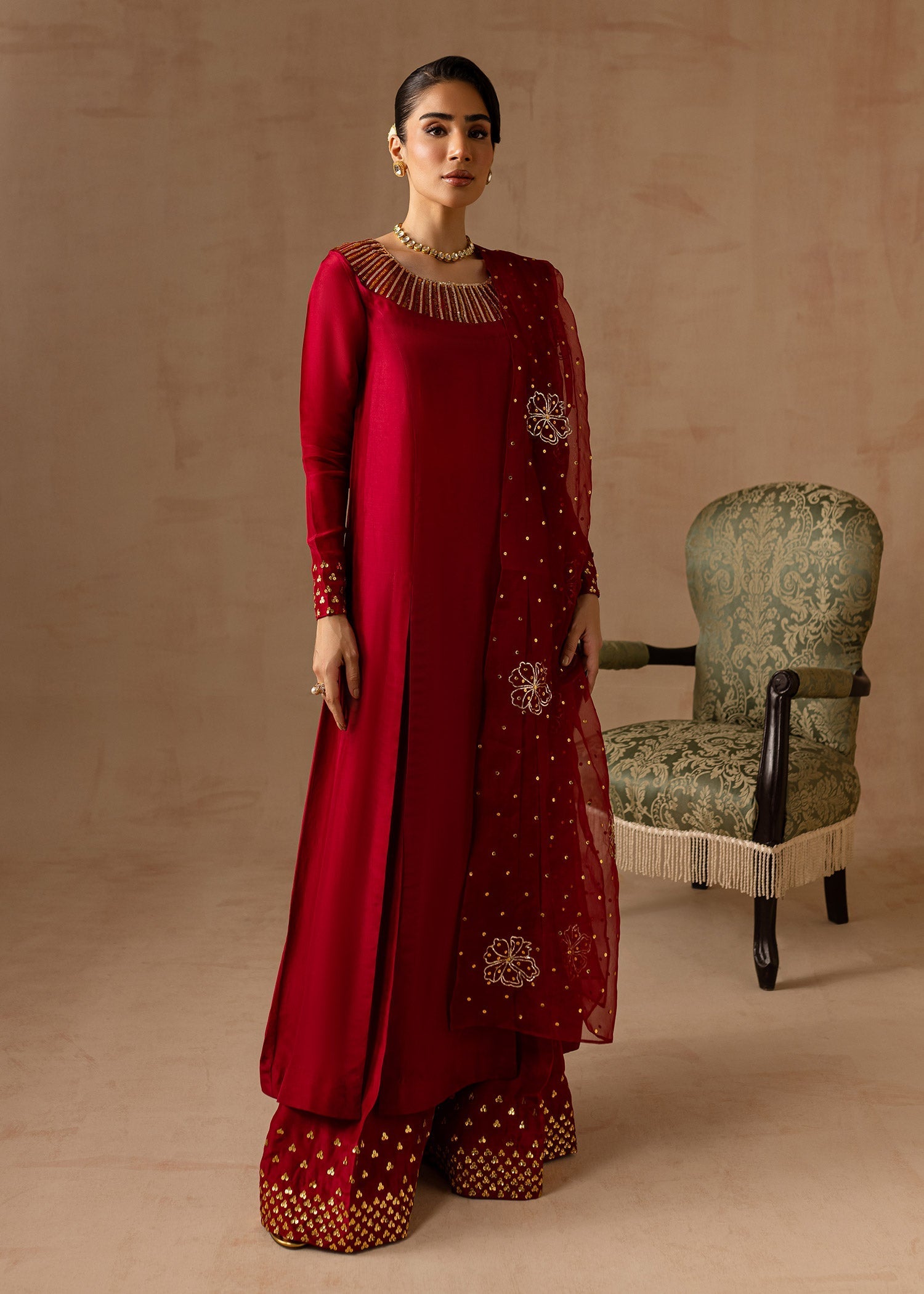 Maria Osama Khan | Noir Bliss Luxury Formals | Ruby - Official Maria Osama Khan stockist in UK - Sakeena London