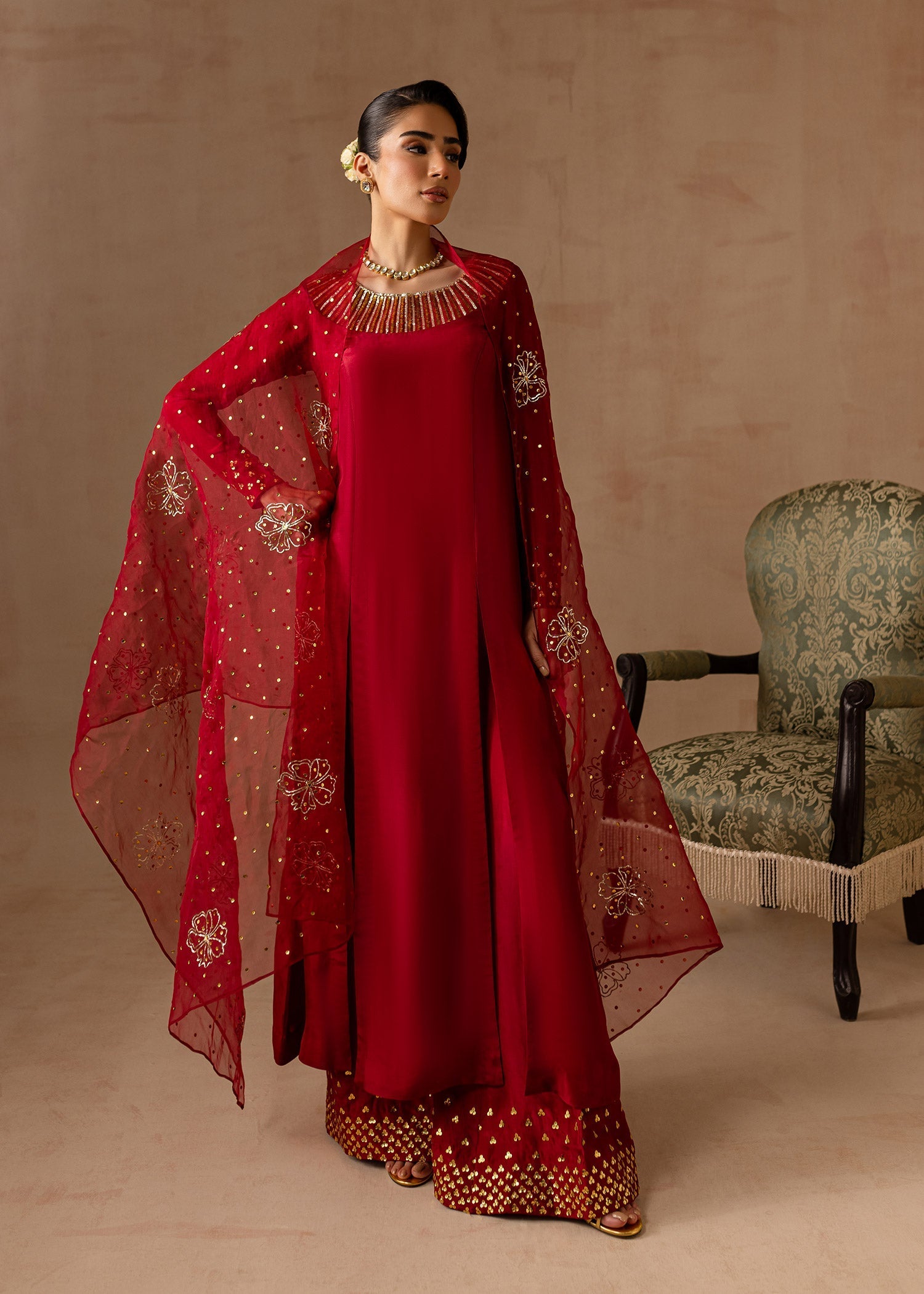 Maria Osama Khan | Noir Bliss Luxury Formals | Ruby - Official Maria Osama Khan stockist in UK - Sakeena London