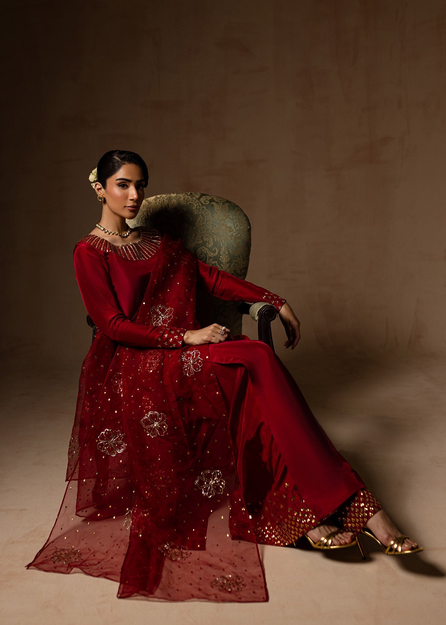 Maria Osama Khan | Noir Bliss Luxury Formals | Ruby - Official Maria Osama Khan stockist in UK - Sakeena London