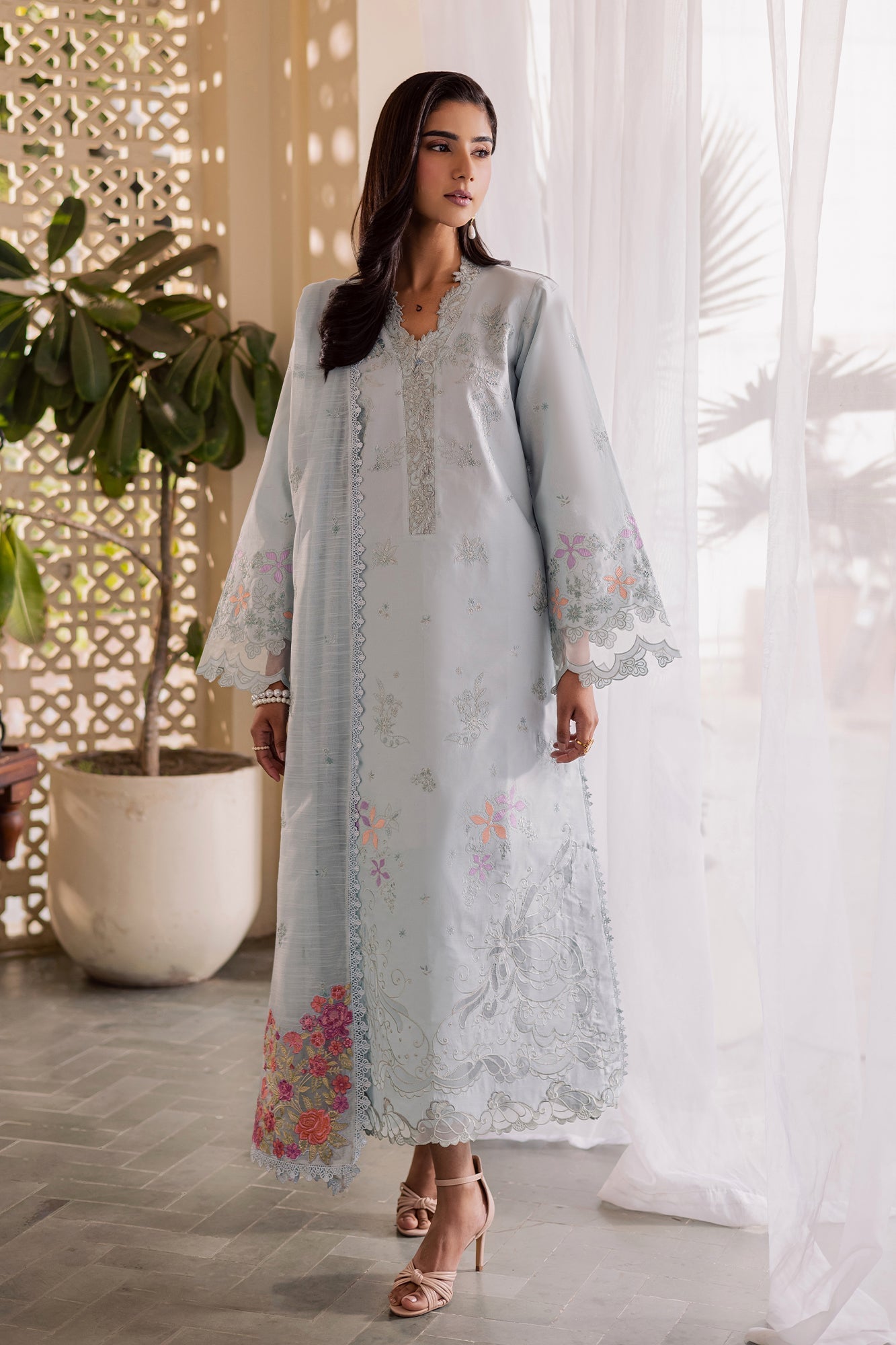 Rajbari | Selene Premium Festive Lawn | Zeen