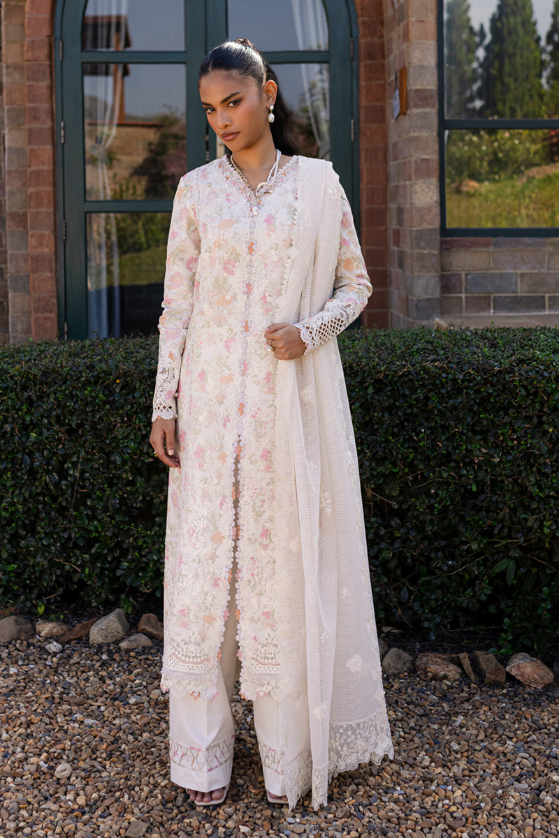 Qalamkar | Q Line Lawn 25 | QM-18 Feeha - Official Qalamkar stockist in UK - Sakeena London