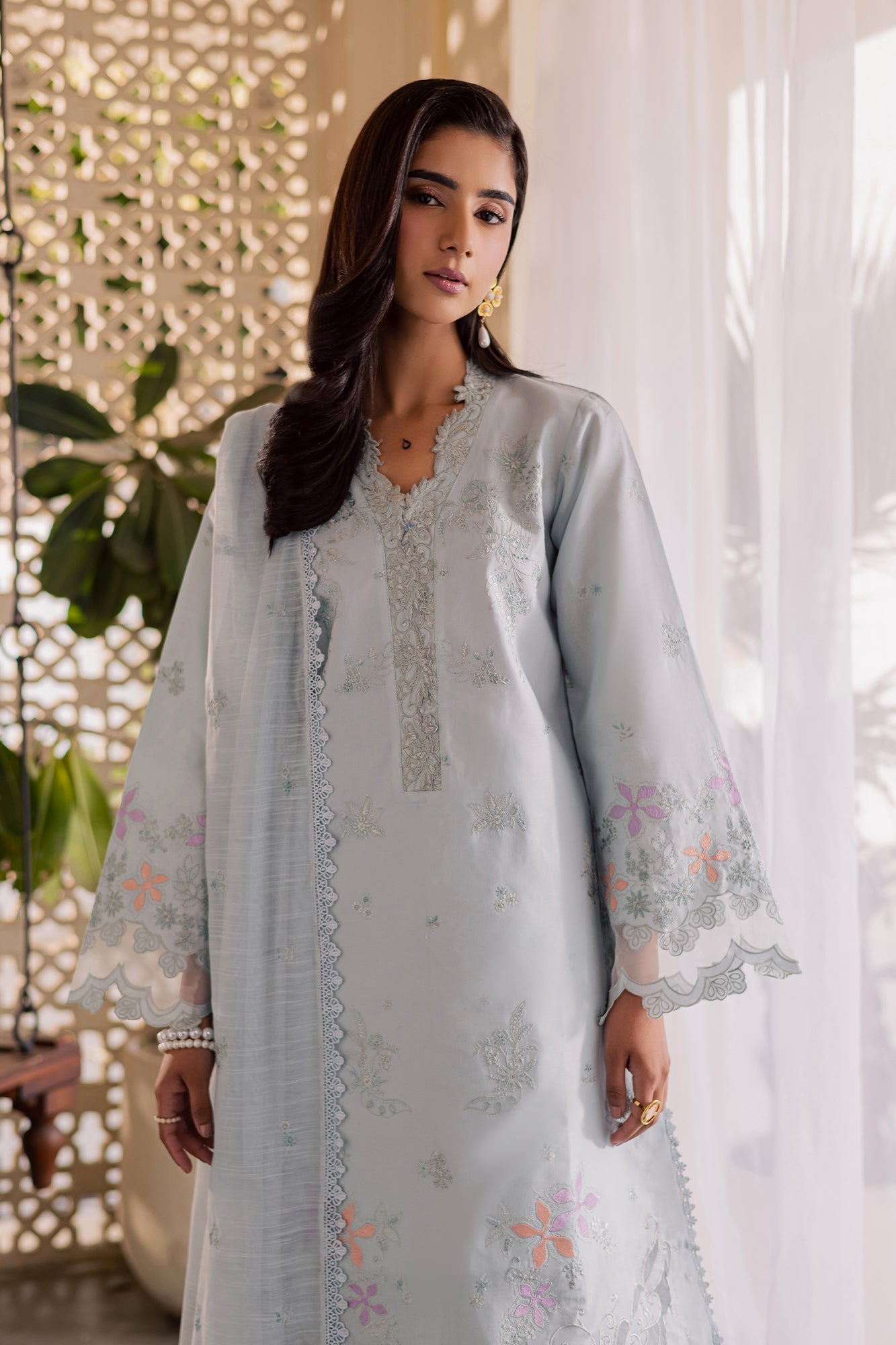 Rajbari | Selene Premium Festive Lawn | Zeen