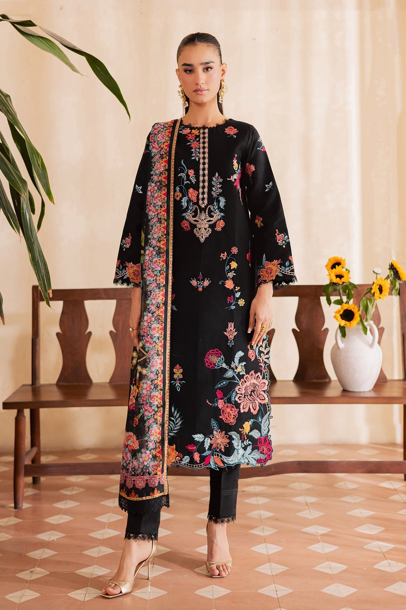 Rajbari | Selene Premium Festive Lawn | Sira