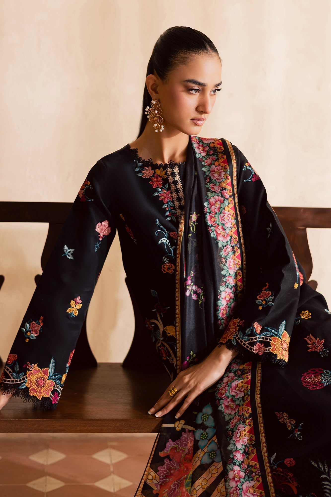 Rajbari | Selene Premium Festive Lawn | Sira
