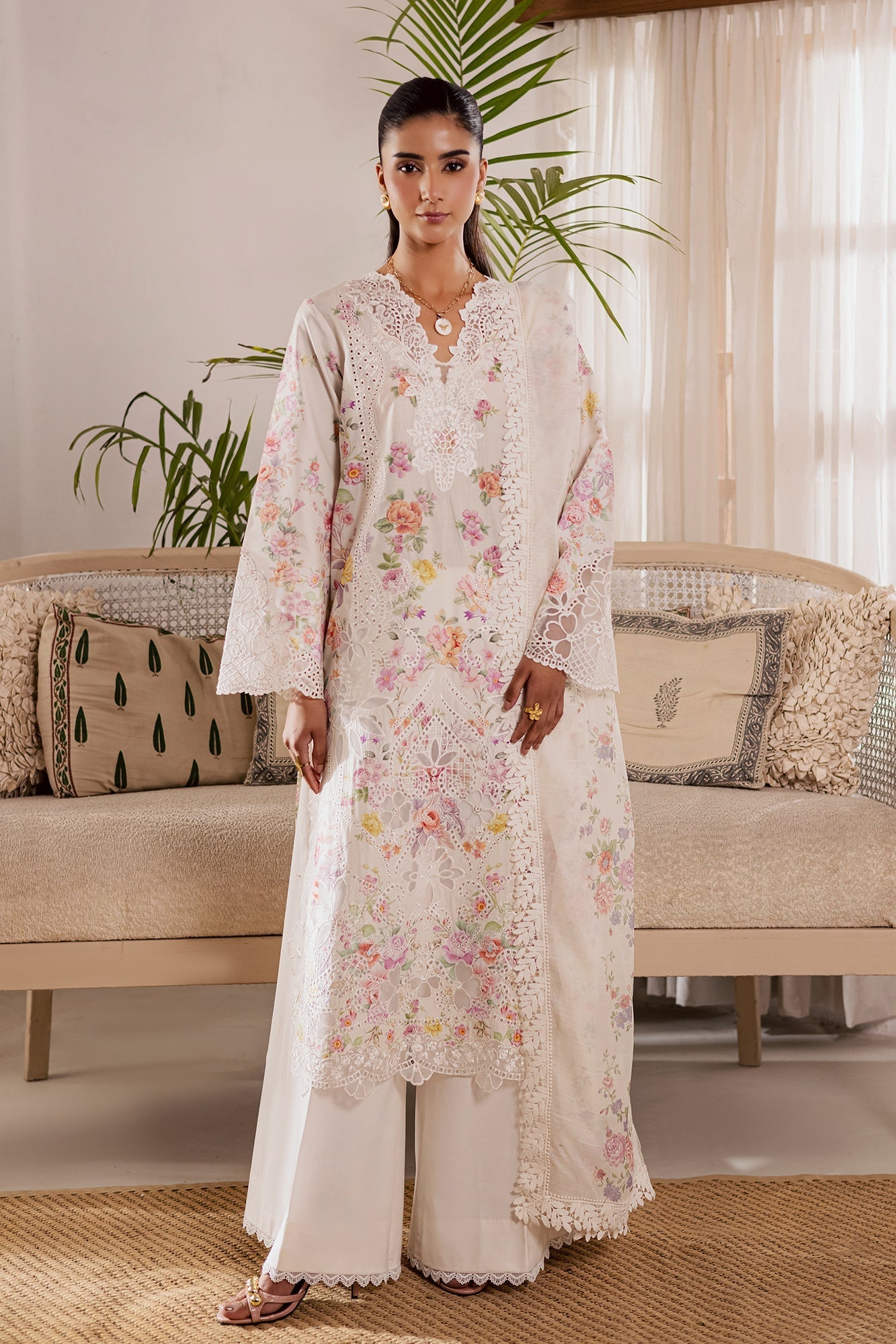 Rajbari | Selene Premium Festive Lawn | Aura