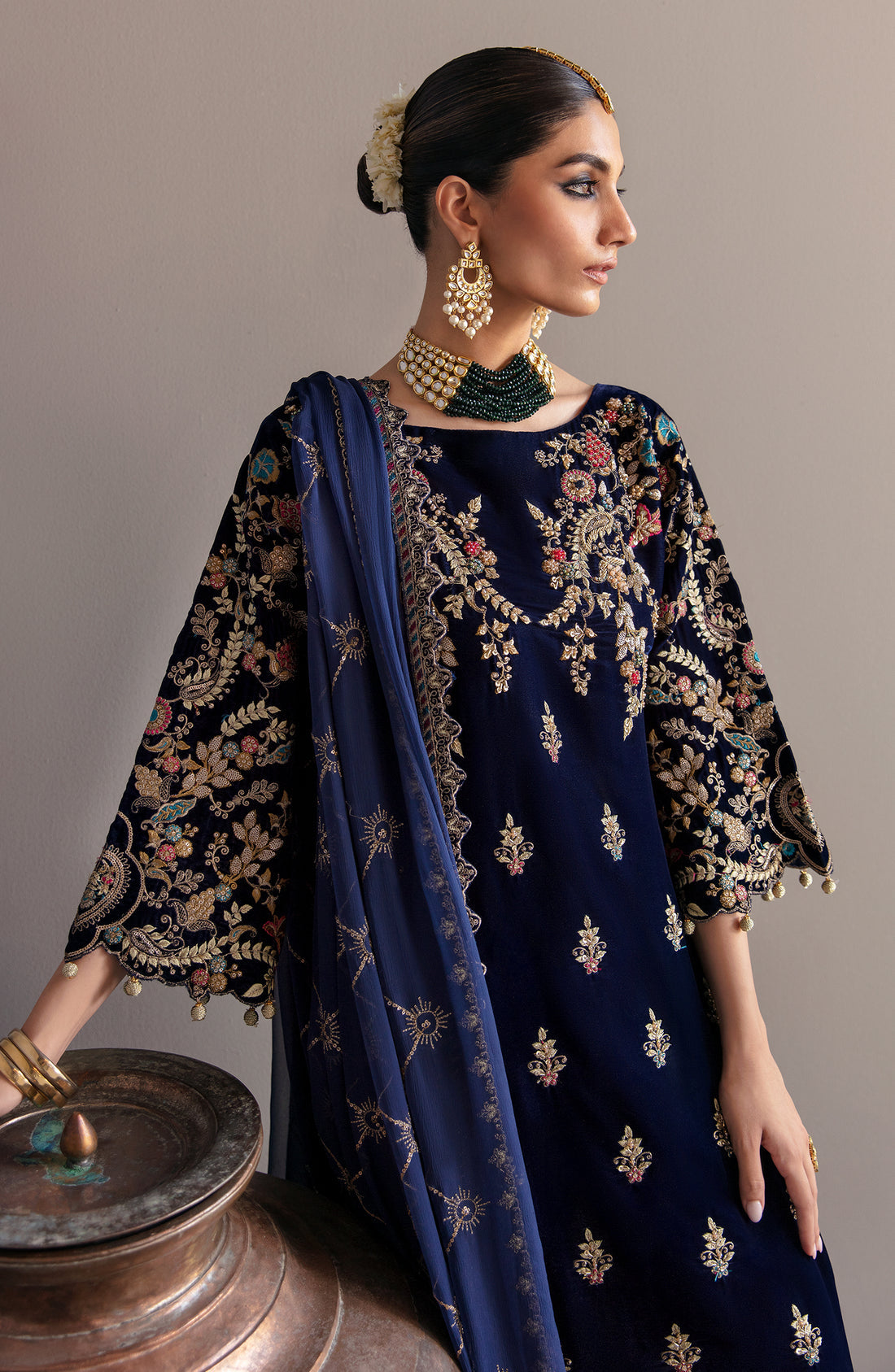 Emaan Adeel | Zarposh Velvet 25 | MK-03 Falak - Official Emaan Adeel stockist in UK - Sakeena London