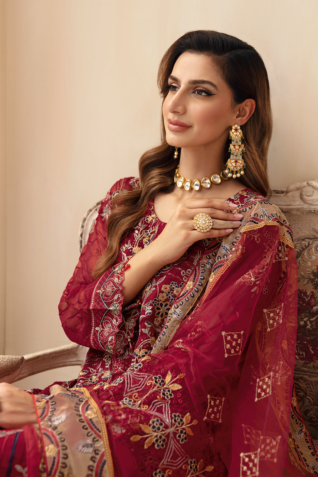 Ramsha | Chevron Chiffon Collection | A-907 - Official Ramsha stockist in UK - Sakeena London