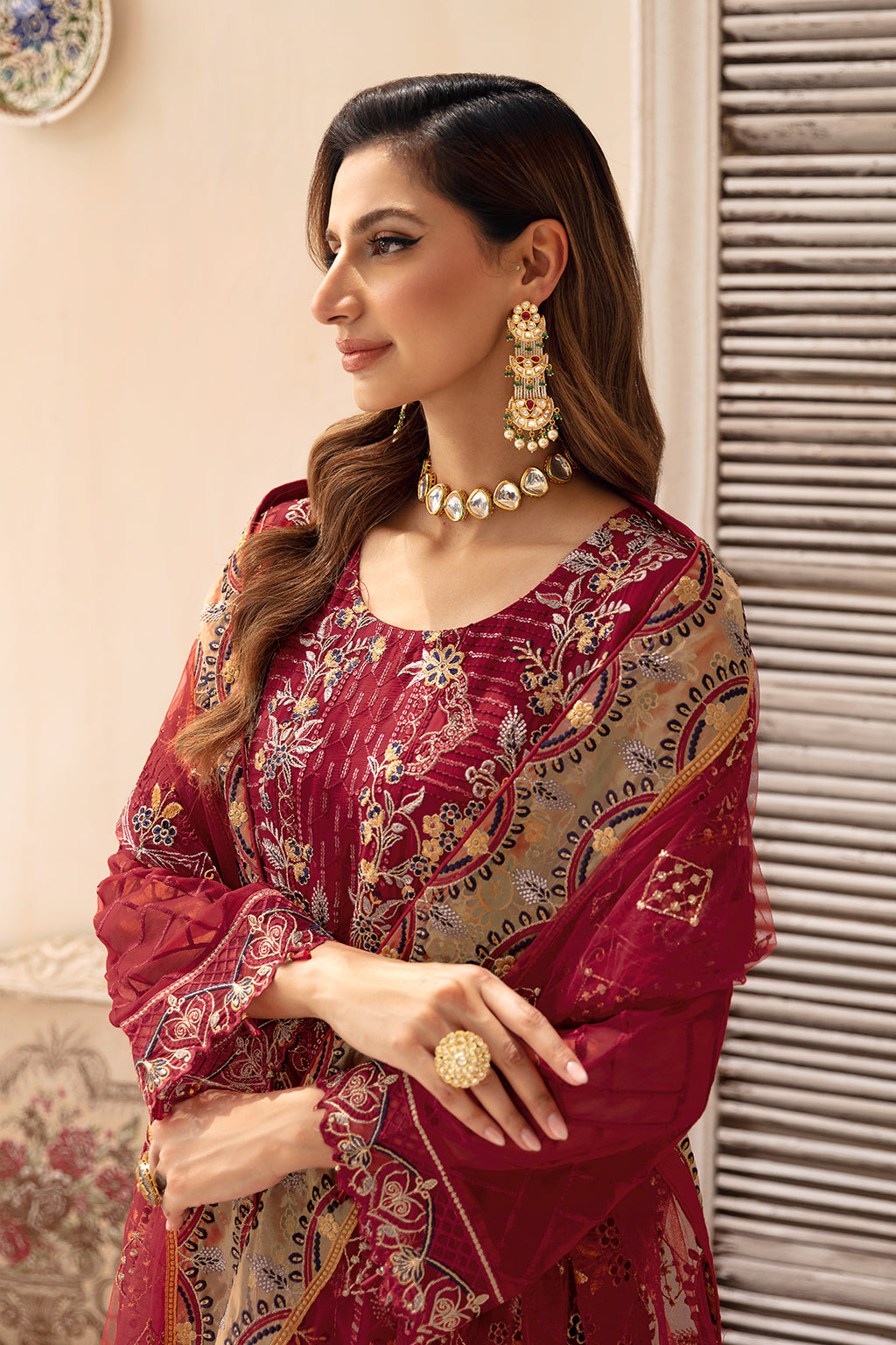 Ramsha | Chevron Chiffon Collection | A-907 - Official Ramsha stockist in UK - Sakeena London