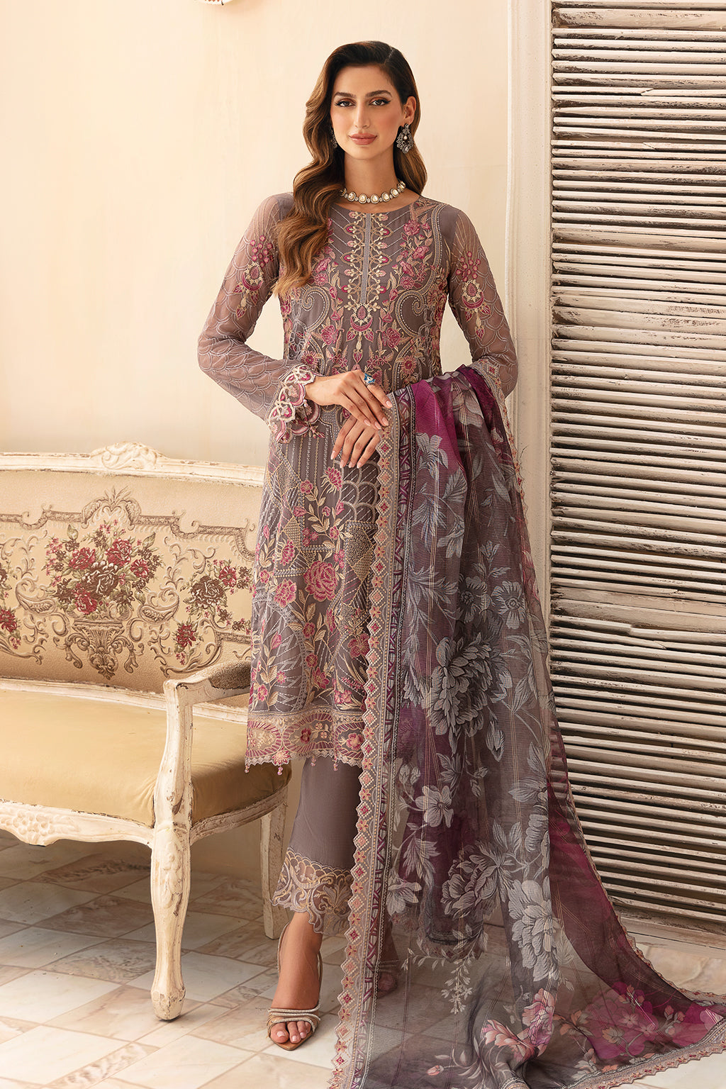Ramsha | Chevron Chiffon Collection | A-908 - Official Ramsha stockist in UK - Sakeena London