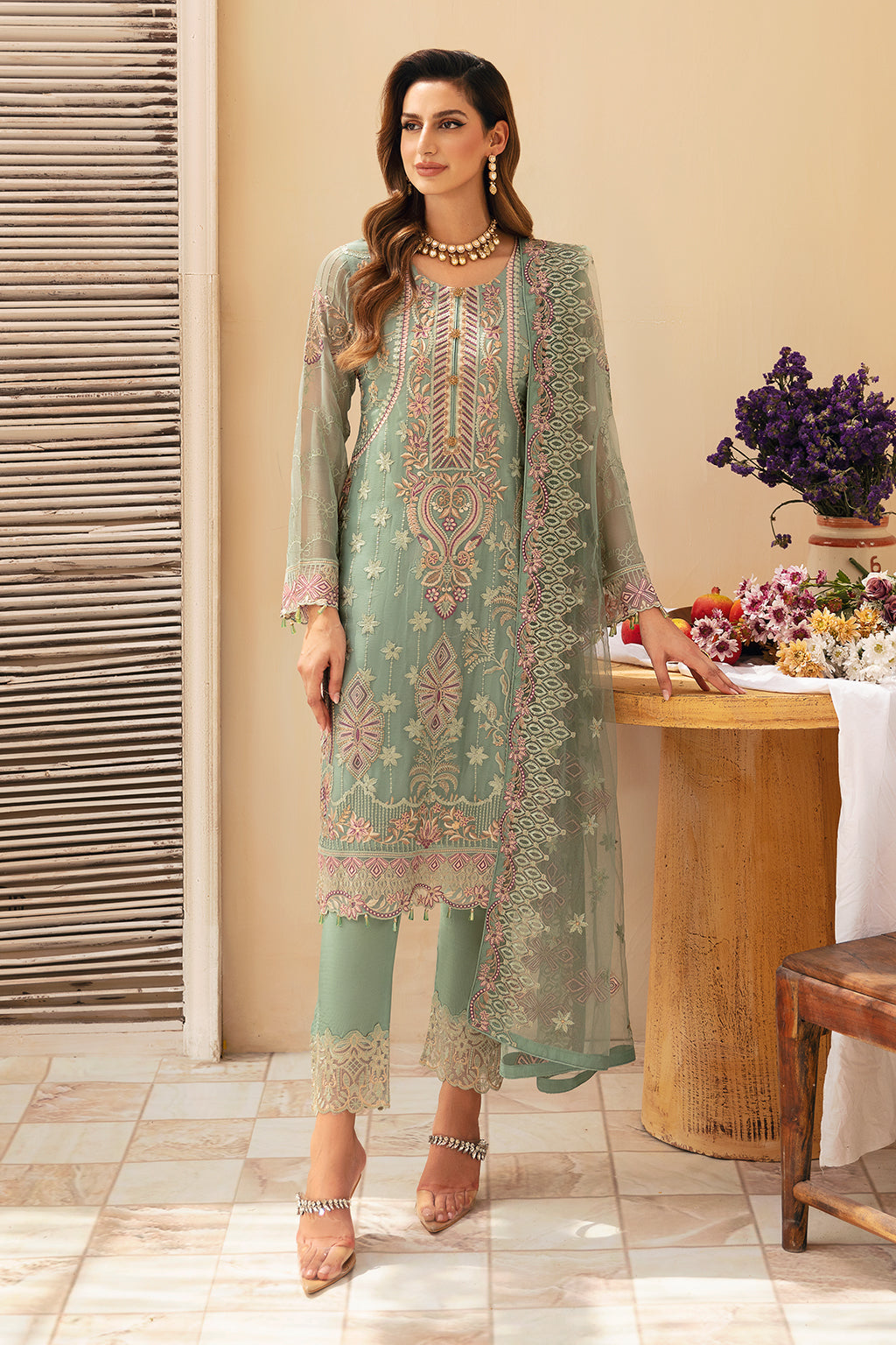 Ramsha | Chevron Chiffon Collection |A-901 - Official Ramsha stockist in UK - Sakeena London