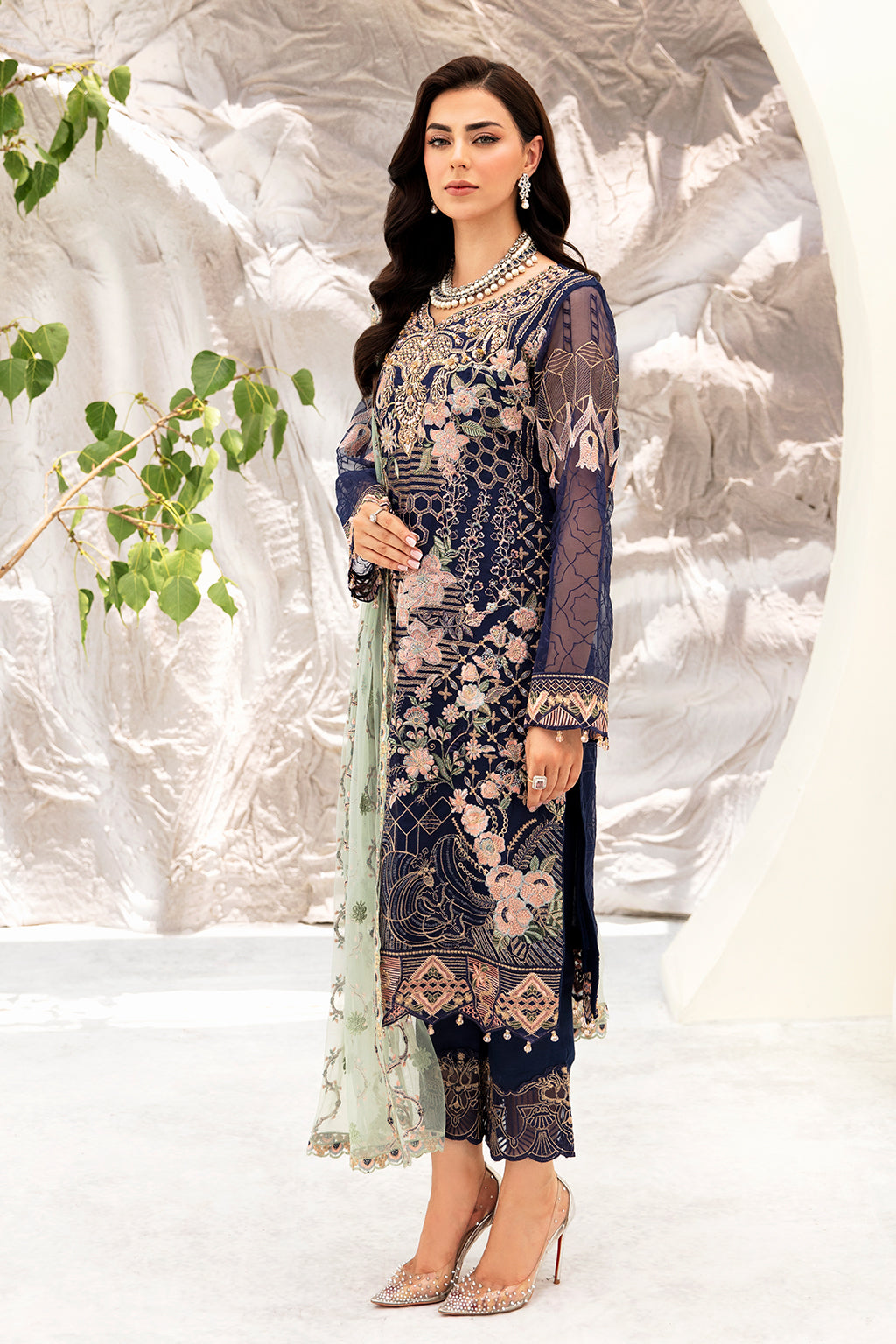 Ramsha | Minhal Organza Collection | M-902 - Official Ramsha stockist in UK - Sakeena London