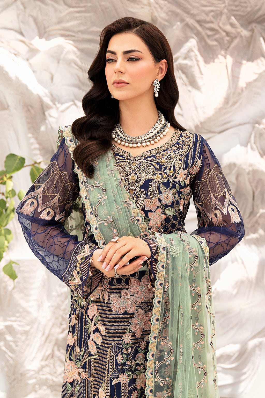 Ramsha | Minhal Organza Collection | M-902 - Official Ramsha stockist in UK - Sakeena London